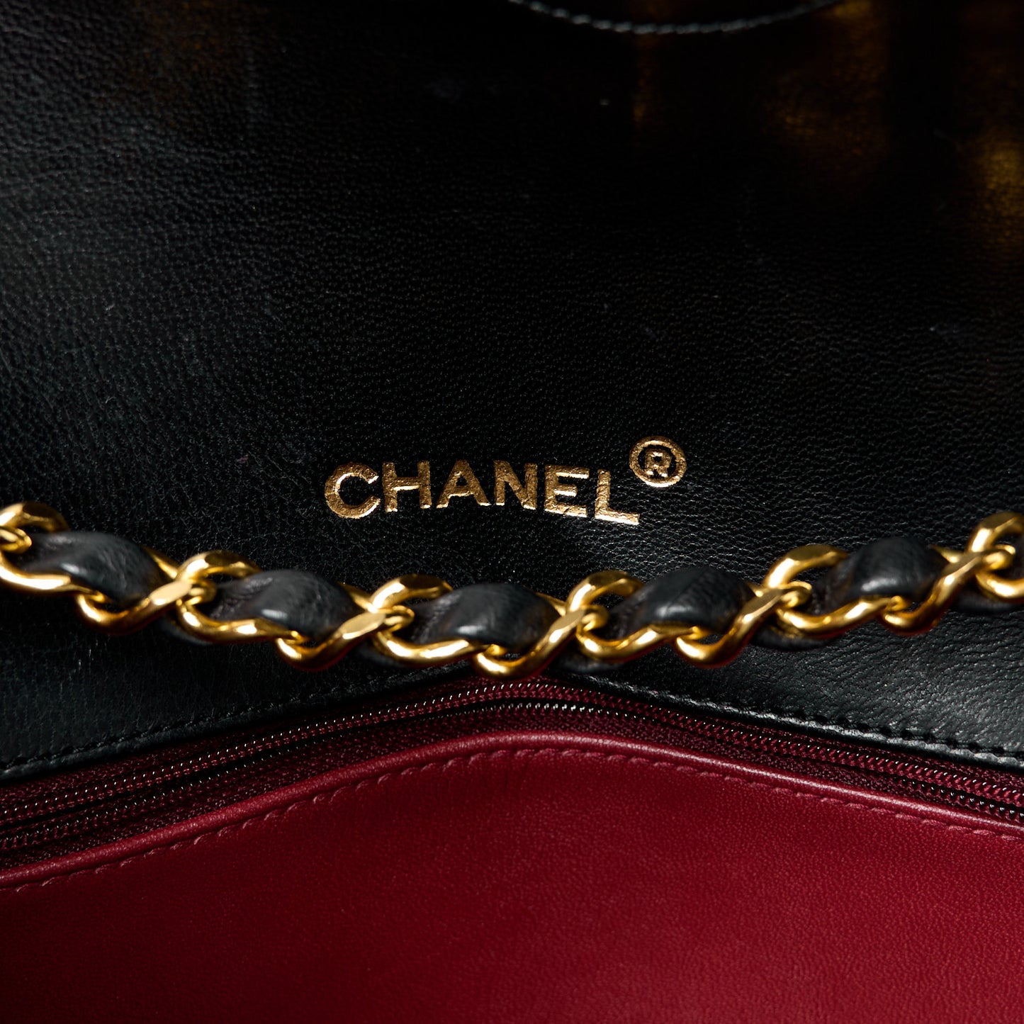 Lambskin Diamond Stitch Envelope Single Flap Black