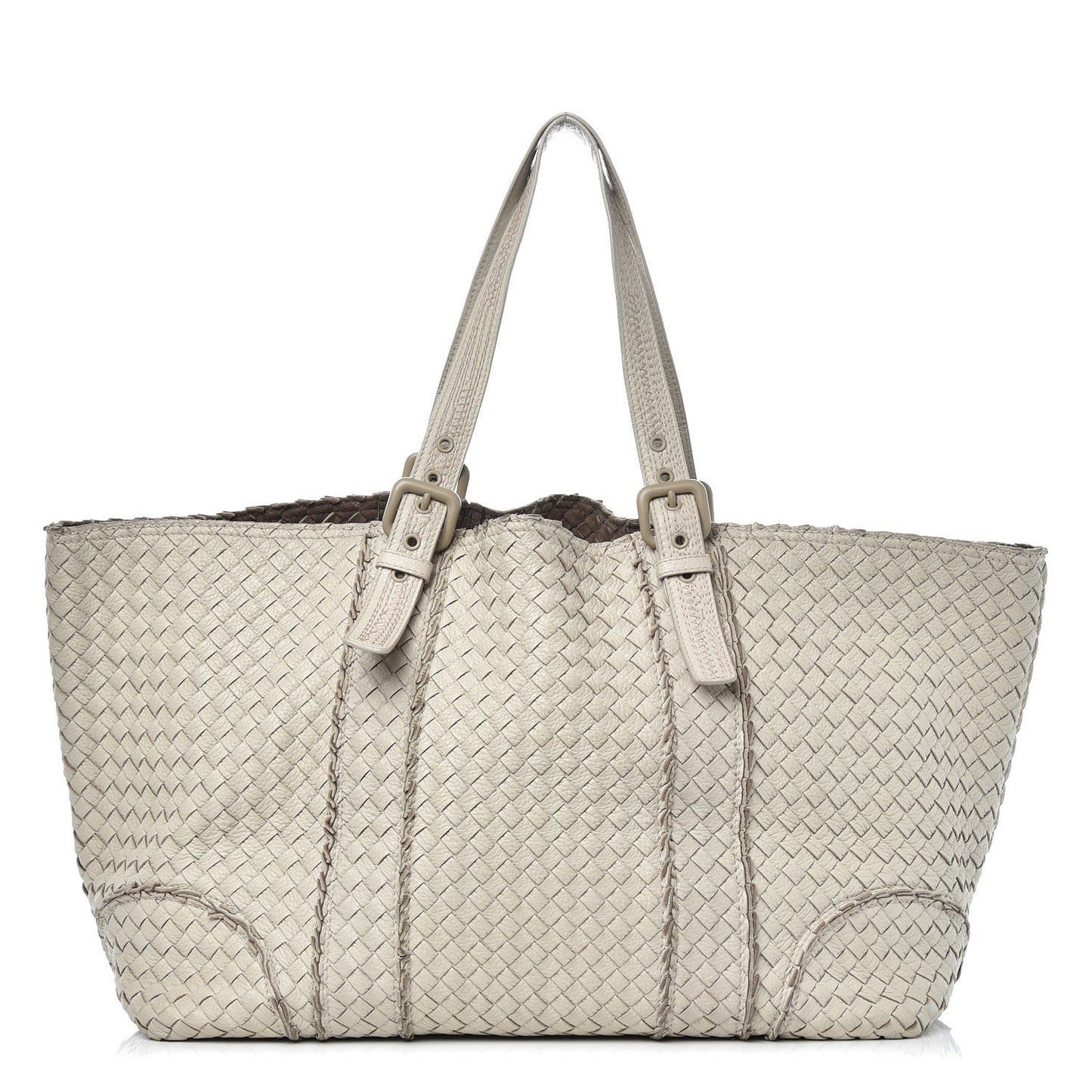 Chevre Intrecciato Buckle Tote Limo