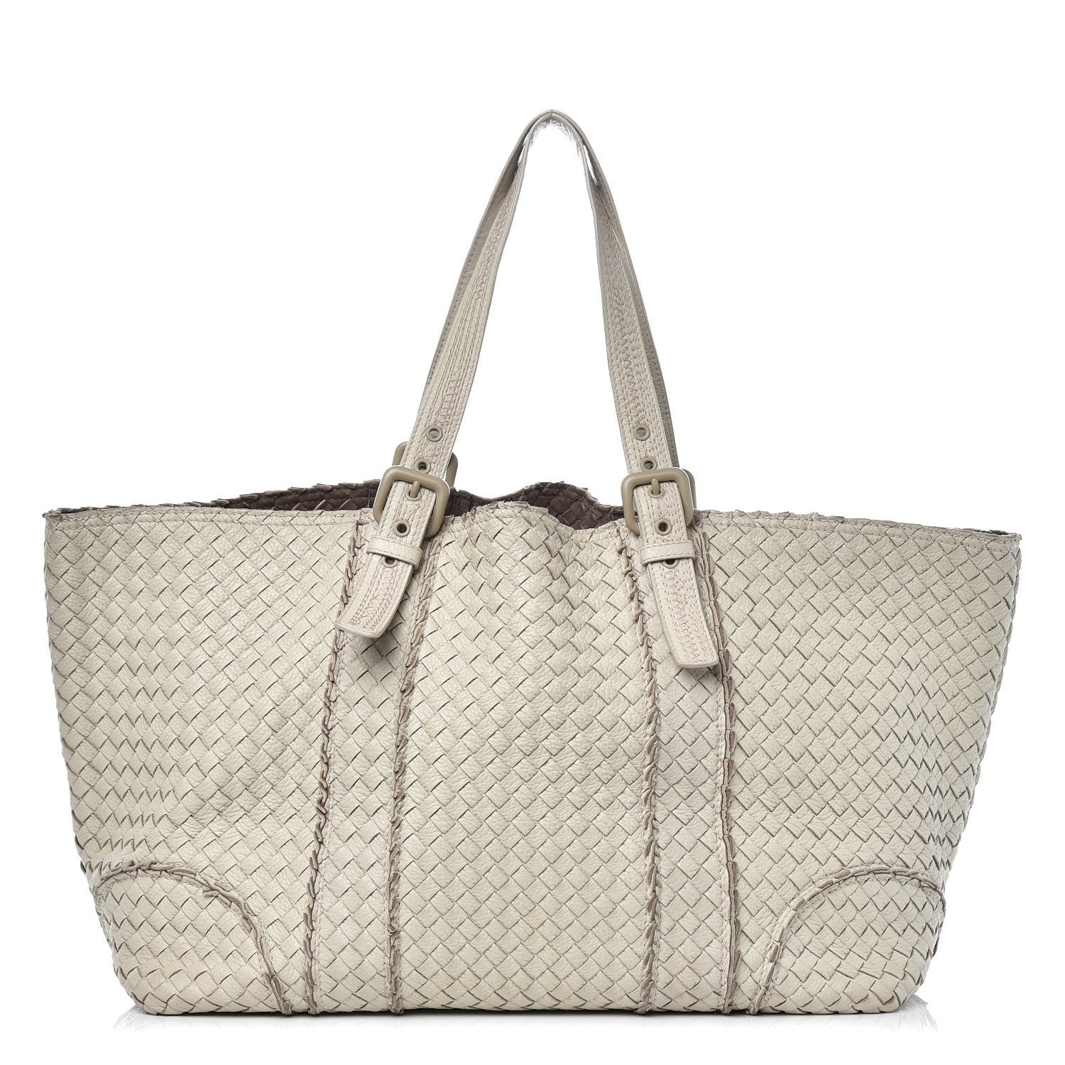 Bottega Veneta Chevre Intrecciato Buckle Tote Limo 1 of 12