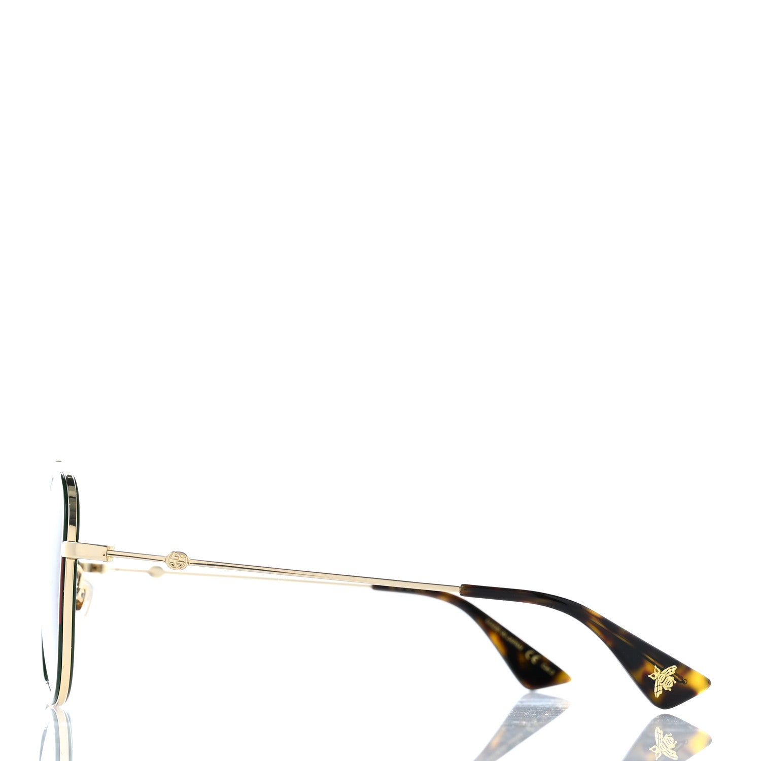 Gucci Web Aviator Sunglasses GG0062S Green Red 3 of 8