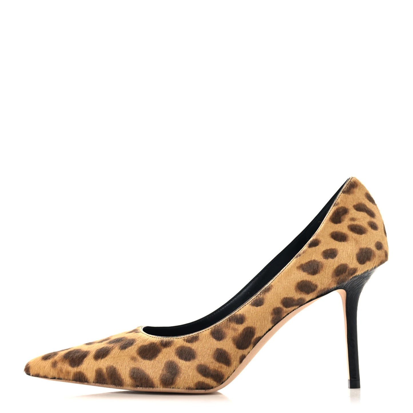 Pony Hair Leopard Print Love 85 Pumps  40 Natural
