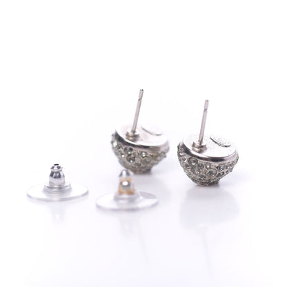 Chanel Crystal CC Earrings Silver 3 of 5