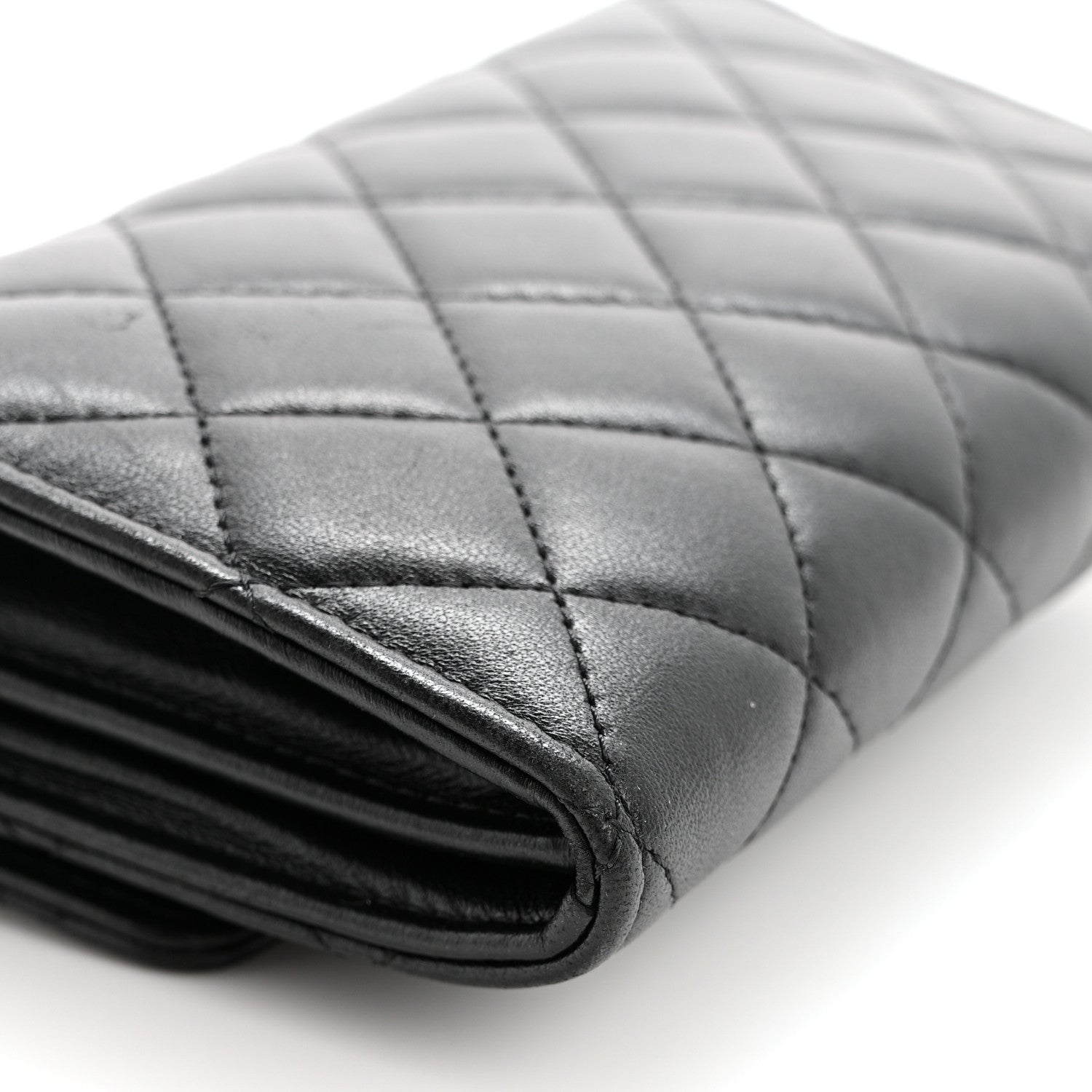 Chanel Lambskin Quilted Pearl My Shoulder Mini French Wallet On Chain WOC Black 12 of 12