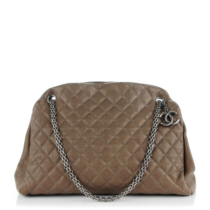 Chanel Calfskin Large Just Mademoiselle Bowling Bag Silver 1 of 8