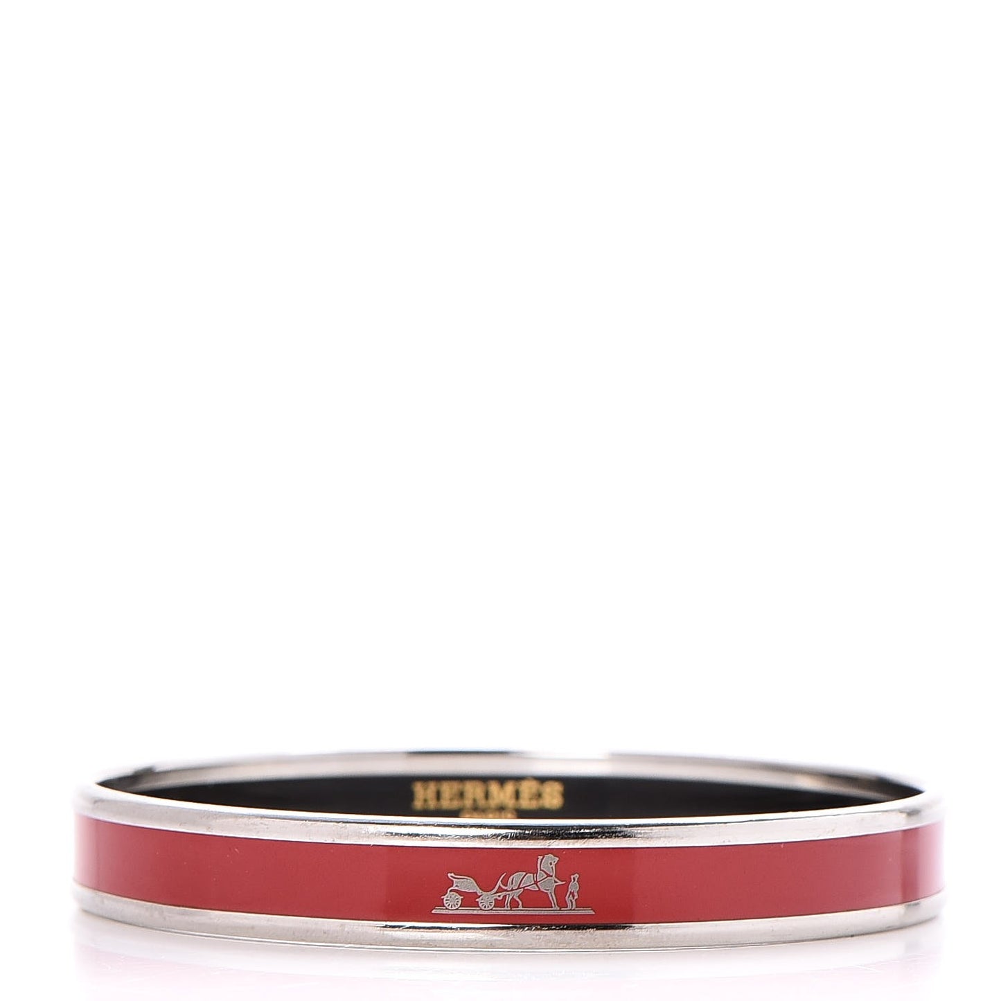 Enamel Narrow Caleche Bracelet 65 Red
