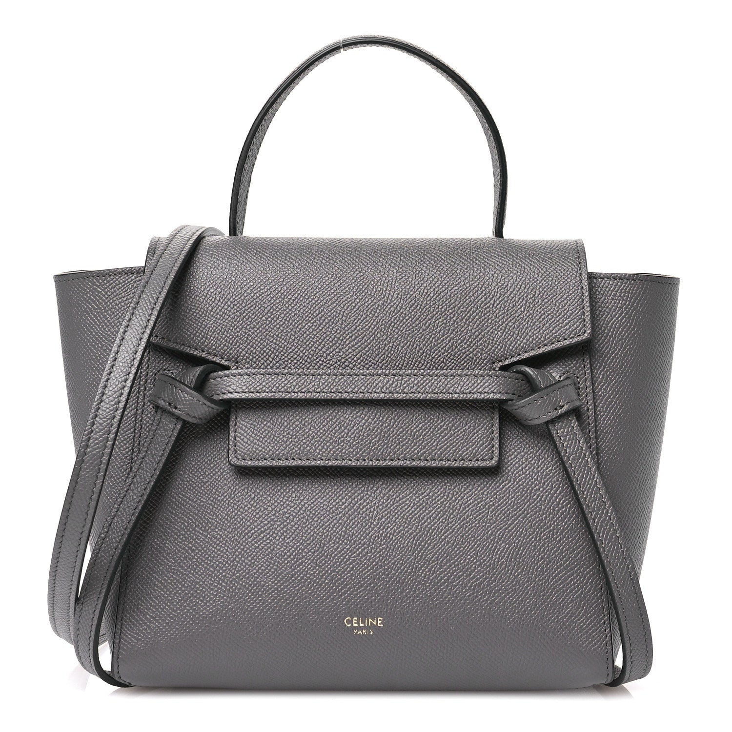 Celine Grained Calfskin Nano Belt Bag Grey 1 of 11