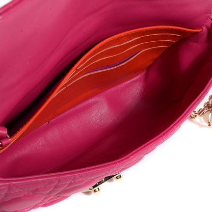 Christian Dior Lambskin Cannage Miss Dior Promenade Pouch Fuchsia 5 of 9