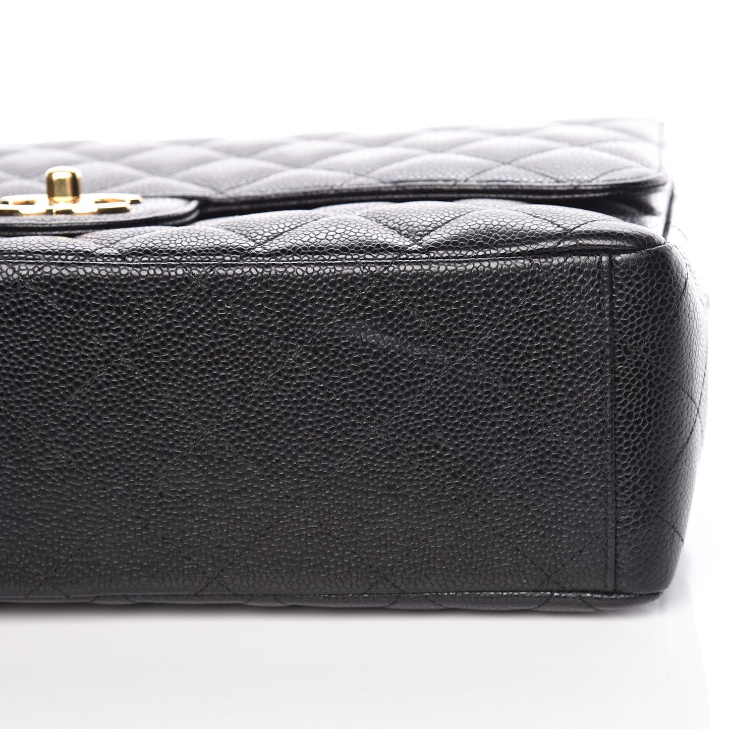 Caviar Quilted Maxi Double Flap Black