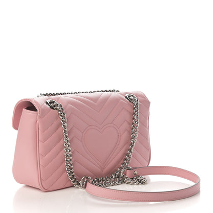 Gucci Calfskin Matelasse Small GG Marmont Shoulder Bag Wild Rose 3 of 9