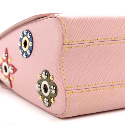 Louis Vuitton Epi Mechanical Flowers Twist Shoulder Bag MM Rose Ballerine 9 of 11