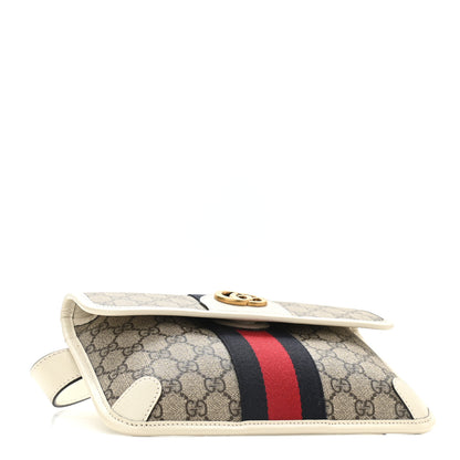 Gucci GG Supreme Monogram Web Small Ophidia Belt Bag 100 40 Brown White 4 of 10