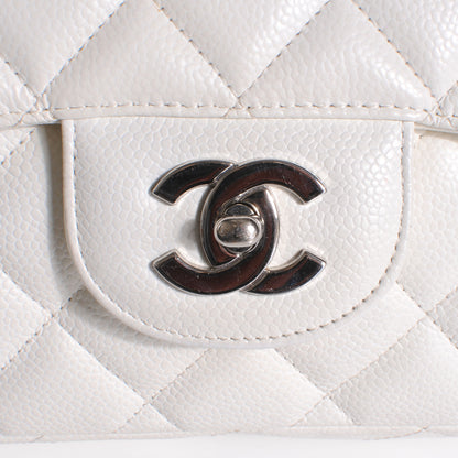 Chanel Caviar Jumbo Single Flap White 5 of 9