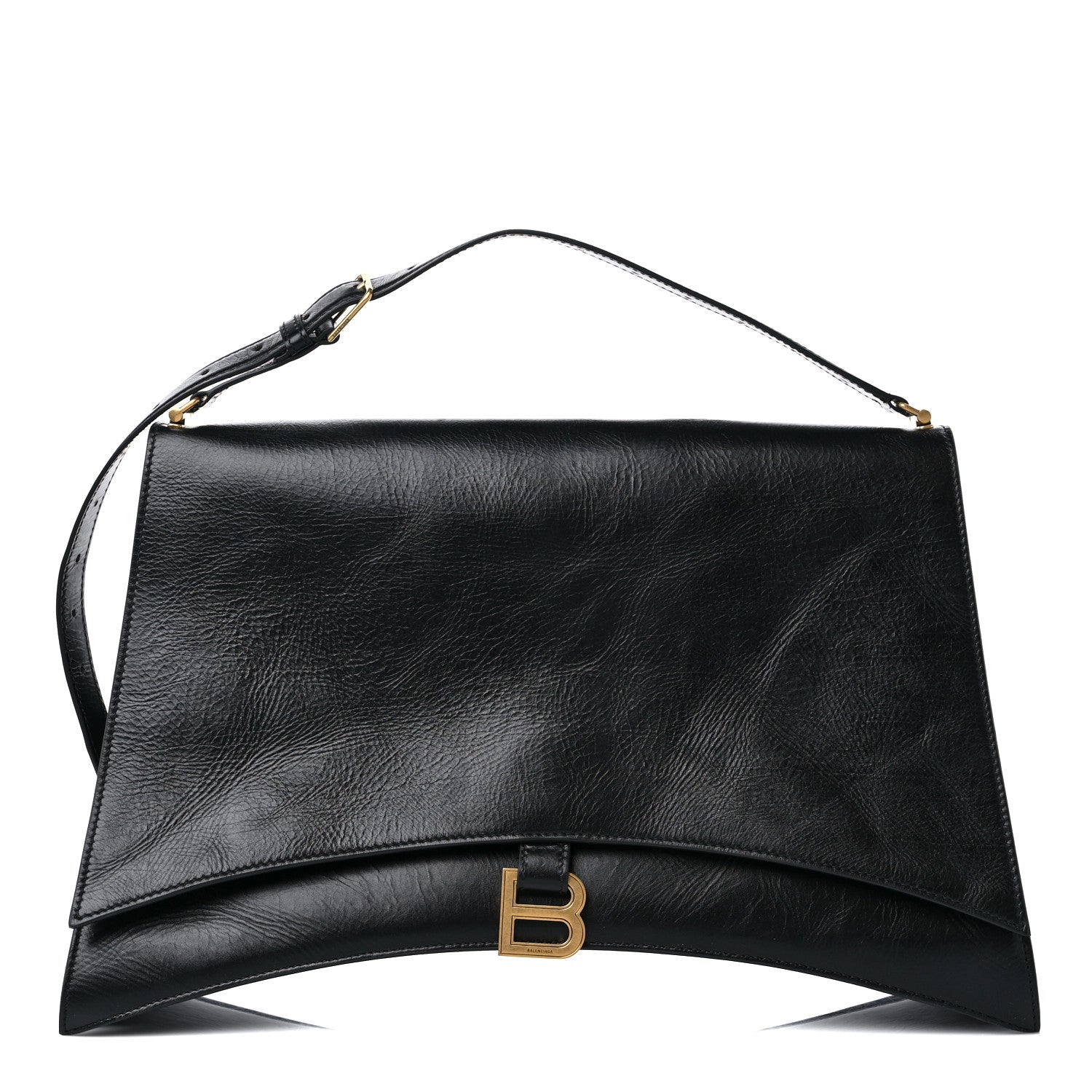 Balenciaga Paper Calfskin Large Crush Sling Bag Black 1 of 14