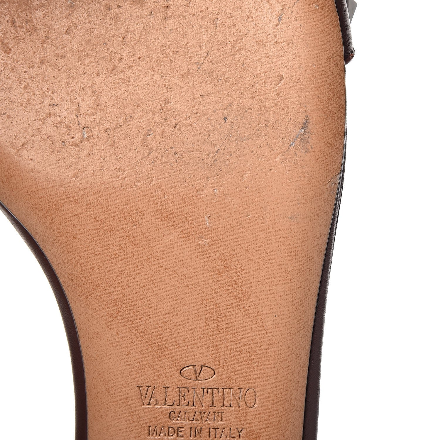 Valentino Garavani Calfskin Embroidered Rockstud Rolling Wrap Sandals 39 Light Brown 10 of 11