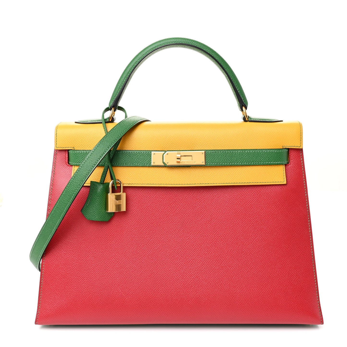 Courchevel Tri-Color Kelly Sellier 32 Rouge Vif Jaune Vert Bengale