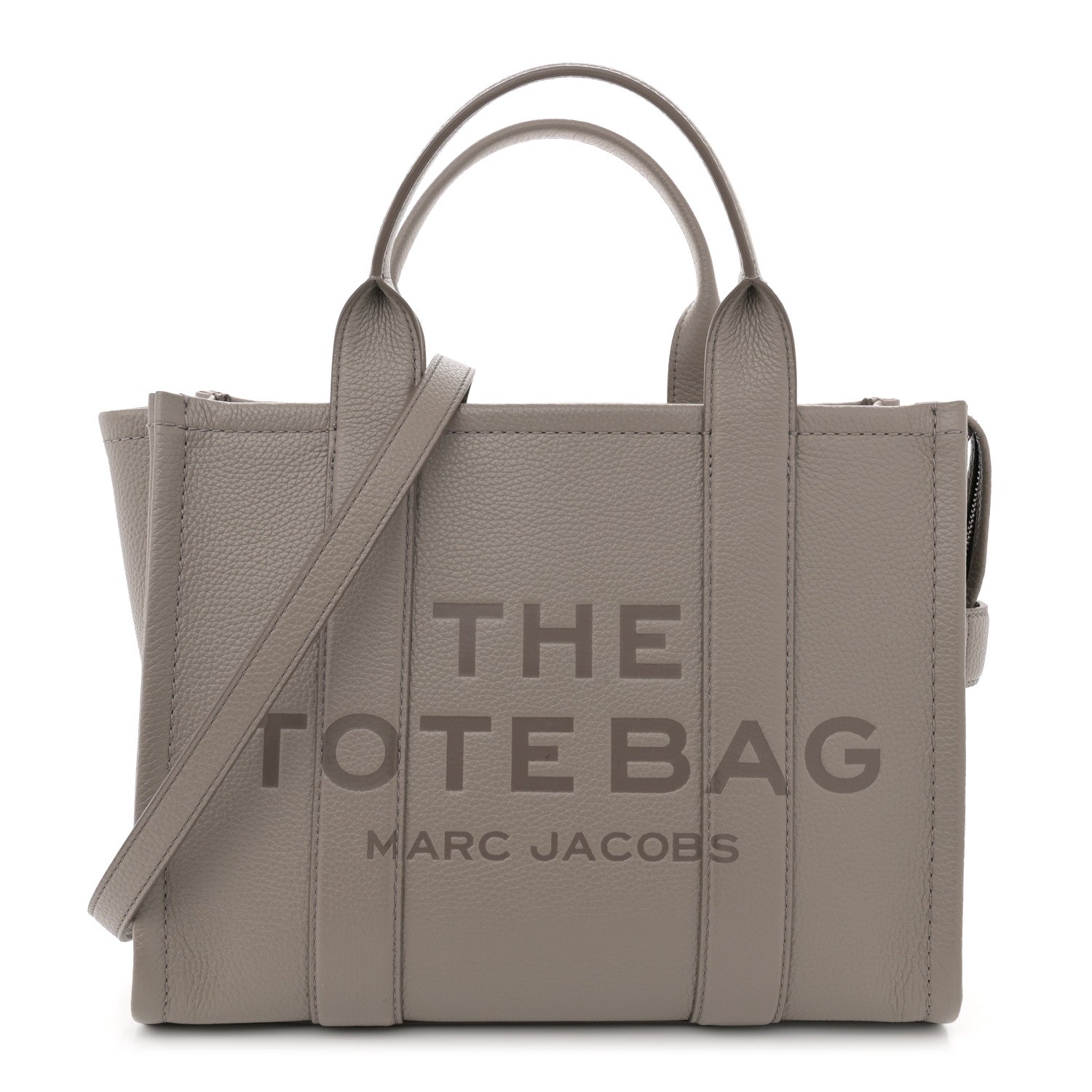 Marc Jacobs Grained Calfskin Medium The Tote Bag Cement 1 of 13