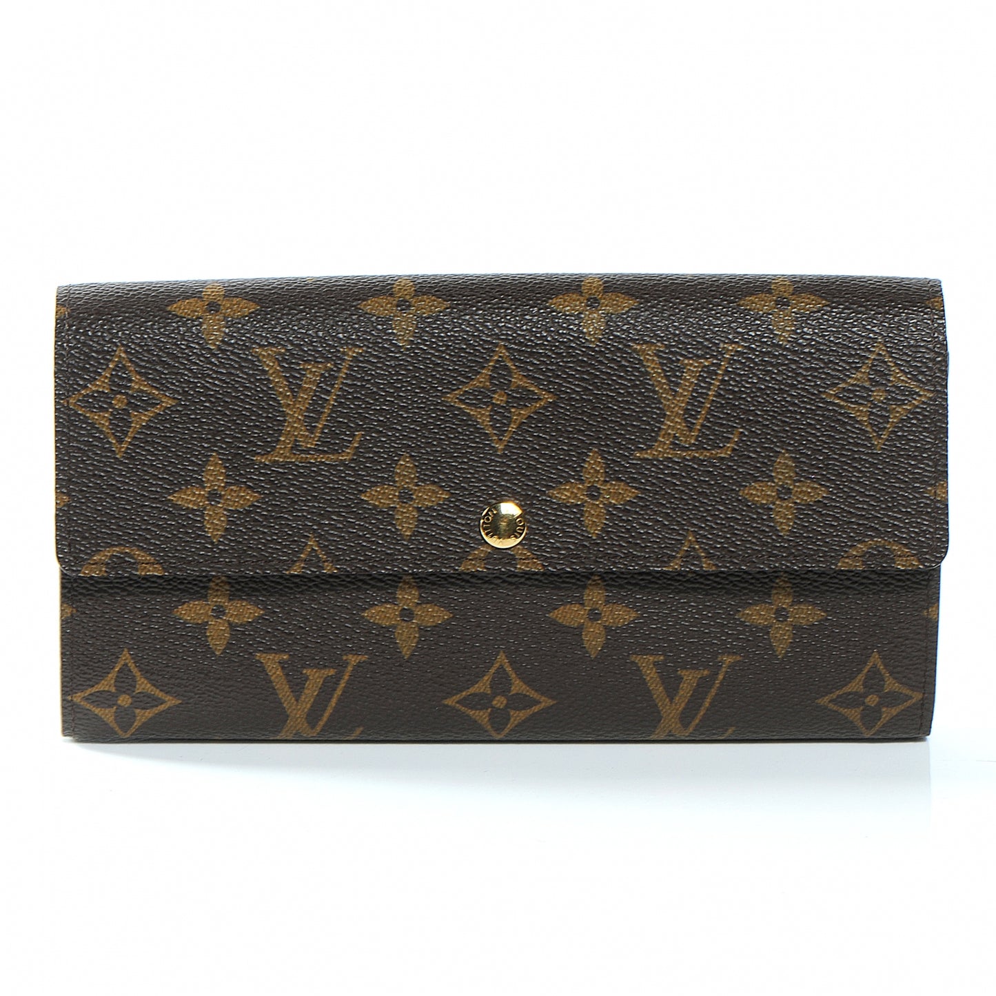 Monogram Leopard Sarah Wallet Blanc Corail