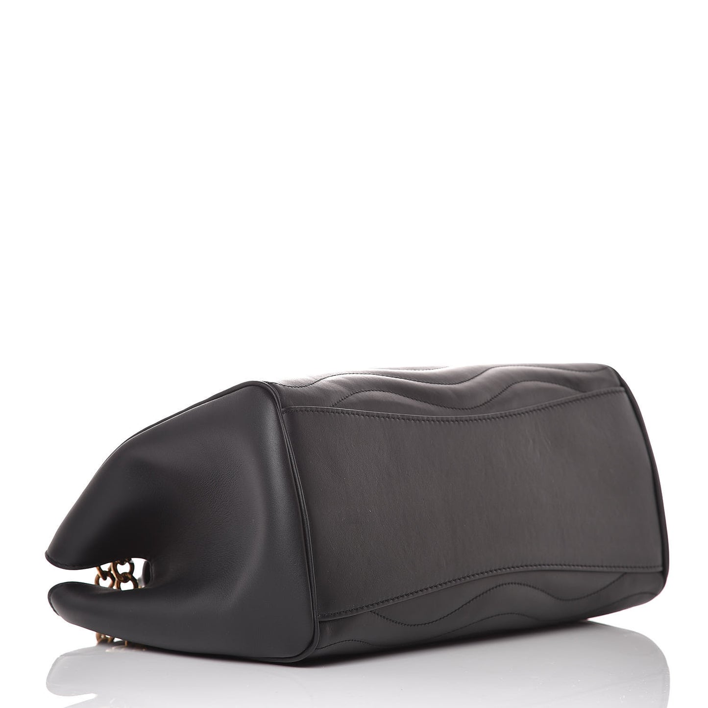 Calfskin New Wave Chain Tote Black