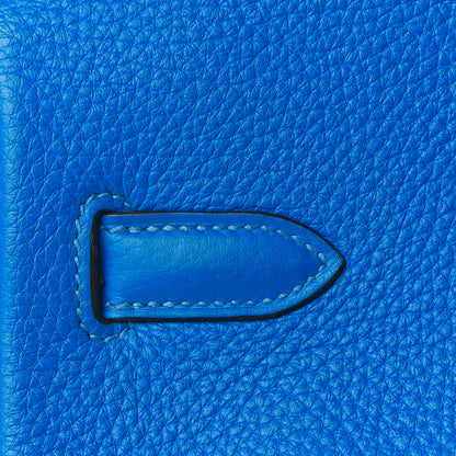 Hermes Taurillon Clemence Birkin 35 Bleu Hydra 19 of 32