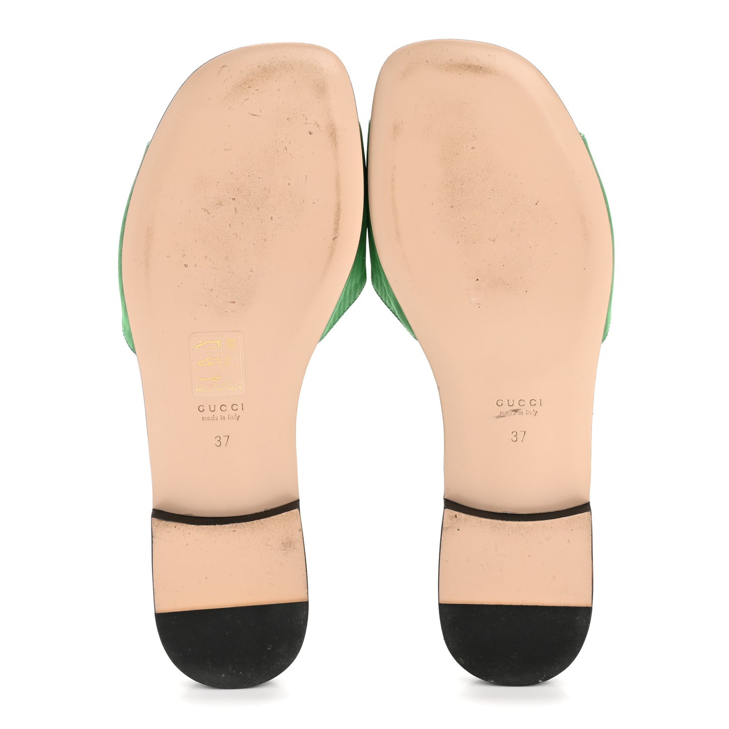 Moire Fabric Crystal Square G Madelyn Slide Sandals 37 New Shamarock