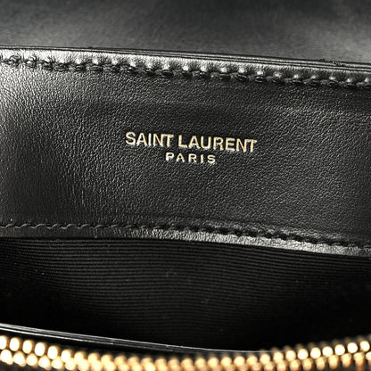 Saint Laurent Calfskin Y Quilted Monogram Small Loulou Chain Satchel Black 6 of 11