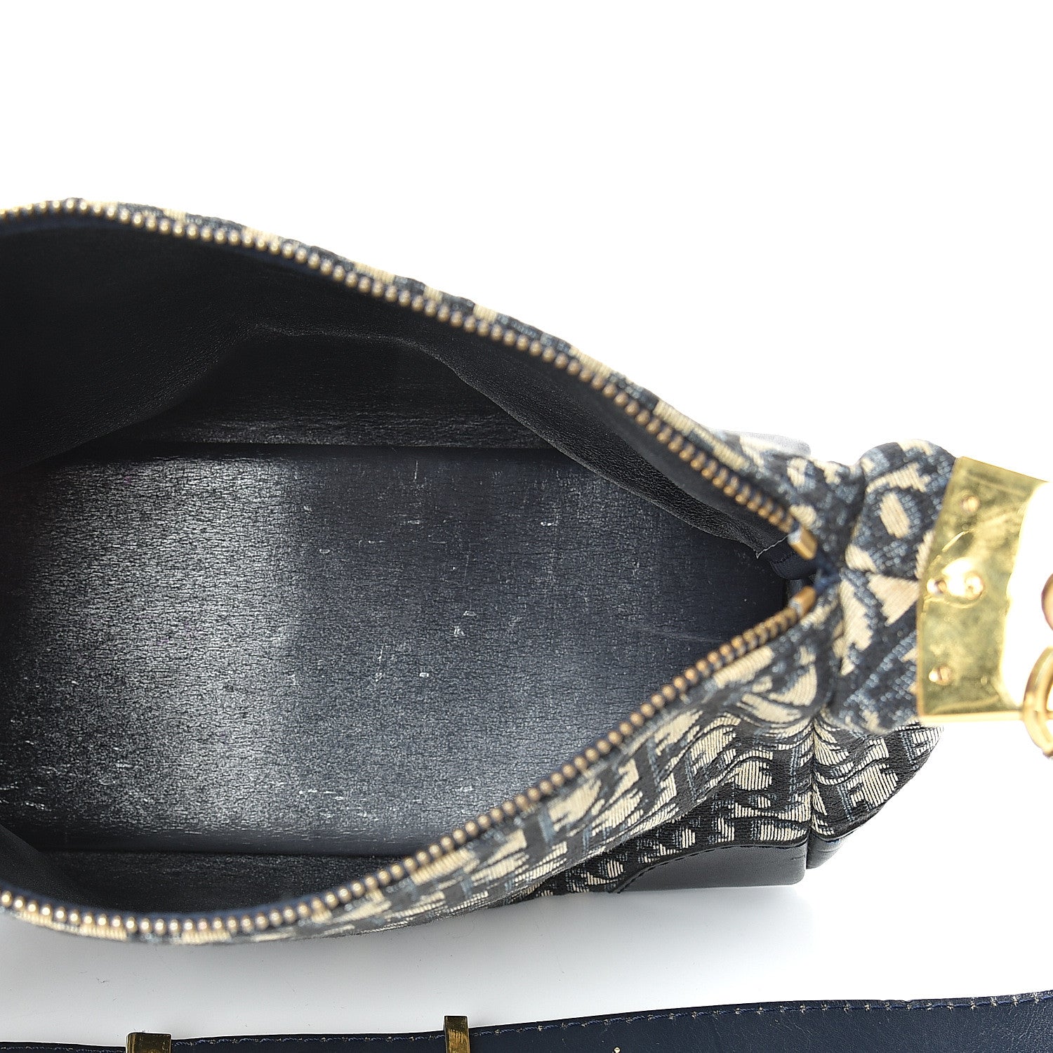 Christian Dior Monogram Shoulder Bag Navy Blue 4 of 19