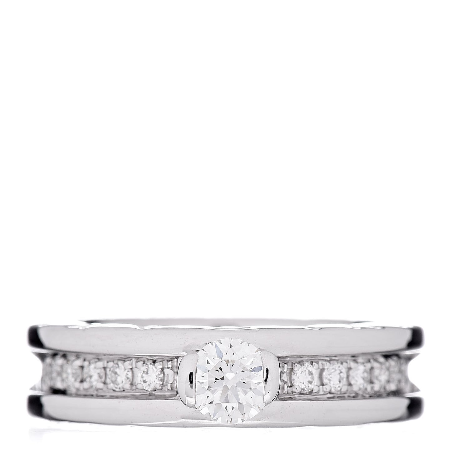 18K White Gold Diamond .30ct B.Zero1 Engagement Ring 48 4.5