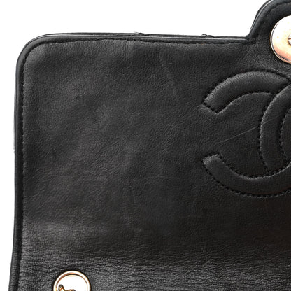 Chanel Lambskin Stitched Single Flap Black 13 of 16