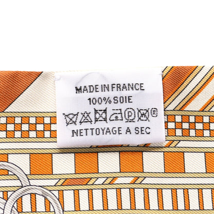 Hermes Silk Brides et Gris Twilly Caramel White Bronze 3 of 4