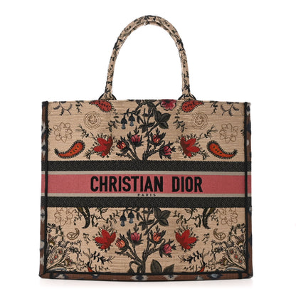 Christian Dior Canvas Embroidered Large Broderie Dior Flowers Book Tote Multicolor 1 of 11
