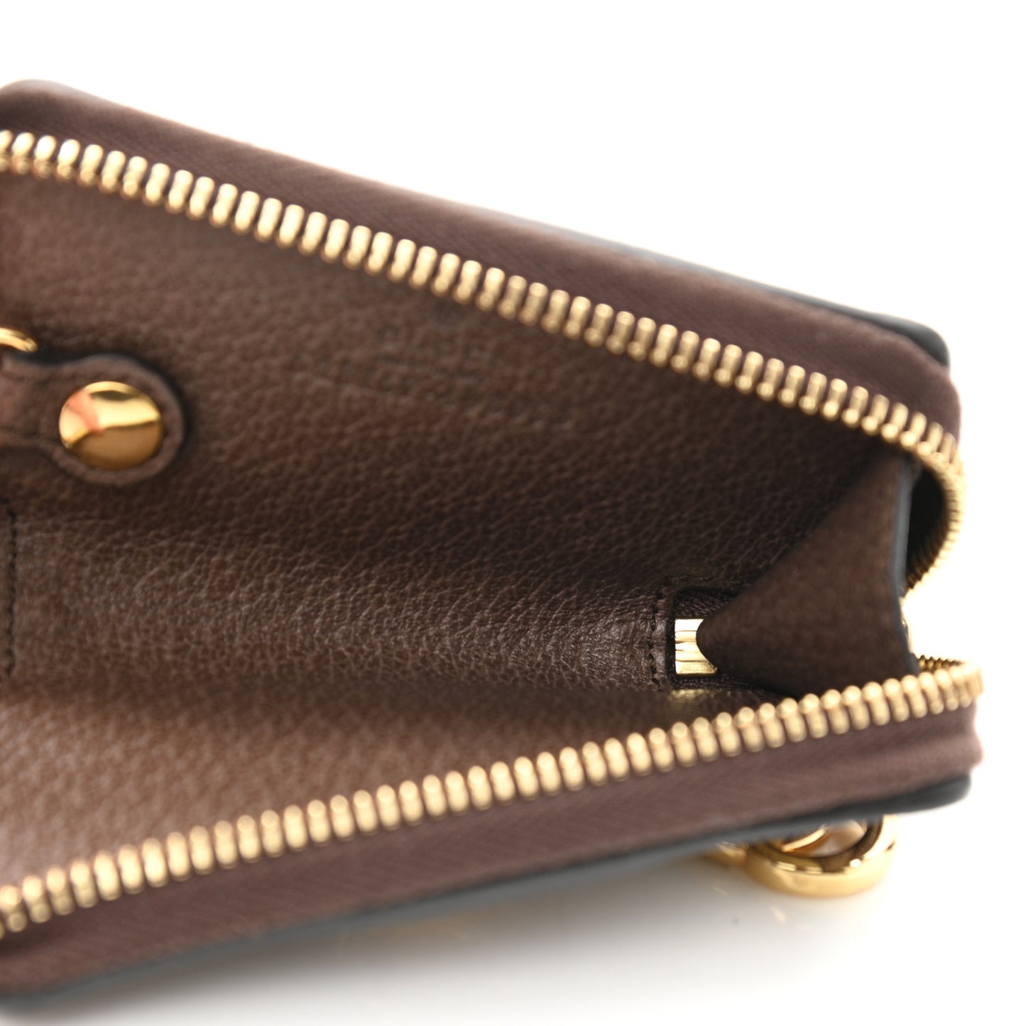 GG Supreme Monogram Web Ophidia Zip Around Key Case Beige New Acero