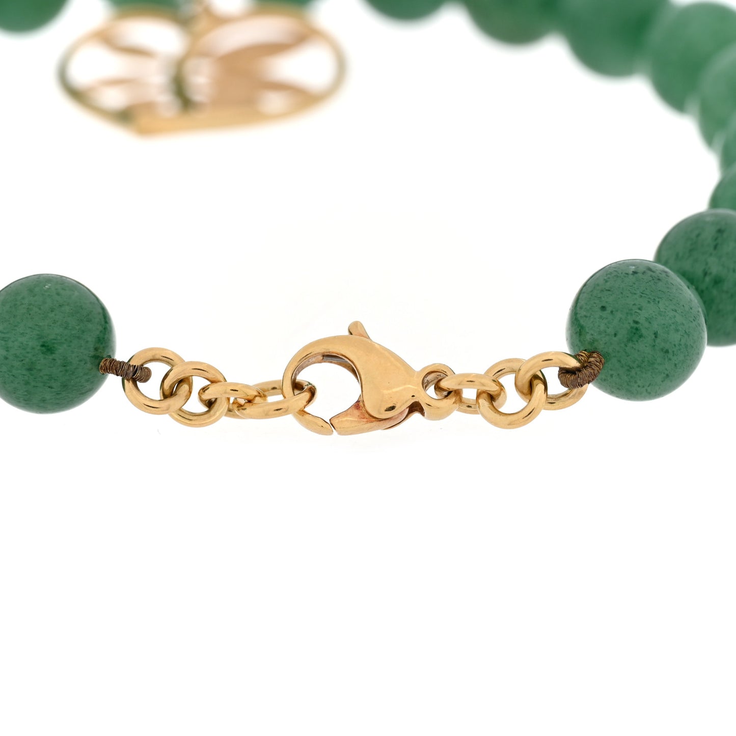 18K Yellow Gold Aventurine Paloma Picasso Villa Paloma Palm Bracelet