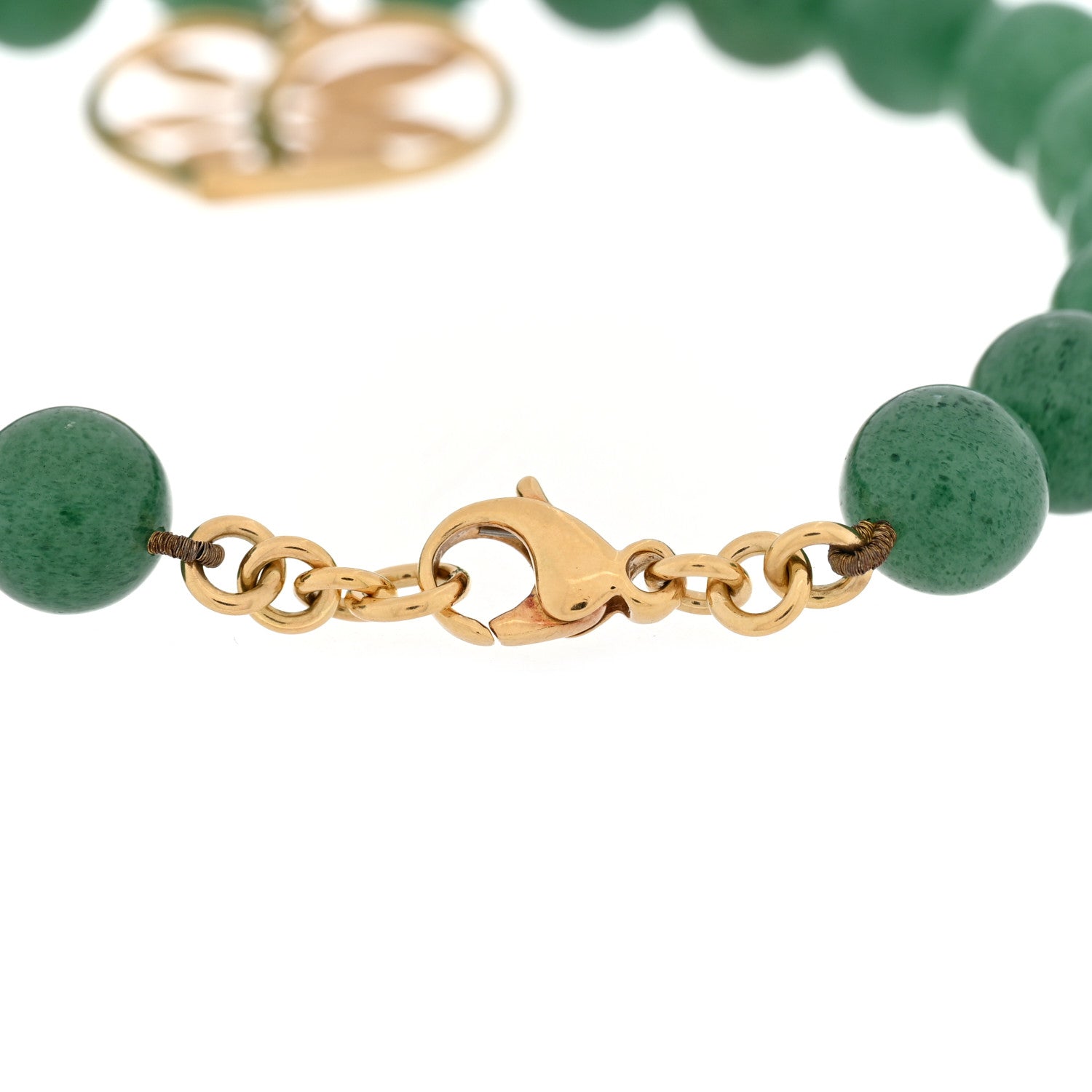 Tiffany 18K Yellow Gold Aventurine Paloma Picasso Villa Paloma Palm Bracelet 3 of 3