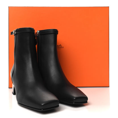 Hermes Calfskin Hommage Ankle Boots 36 Black 9 of 9