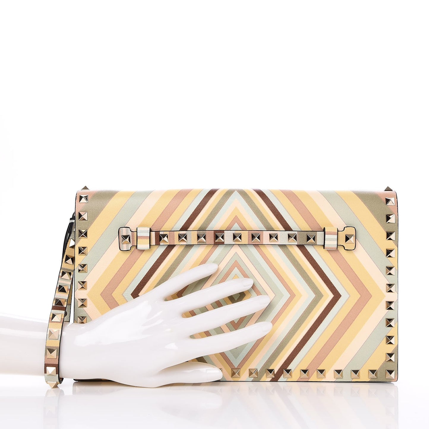 Nappa Native Couture 1975 Rockstud Wristlet Clutch Multicolor