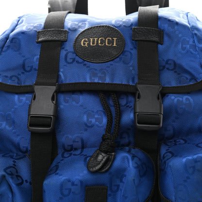 Gucci Econyl Nylon Monogram Off The Grid Utility Pocket Backpack Guilted Blue Black 8 of 10