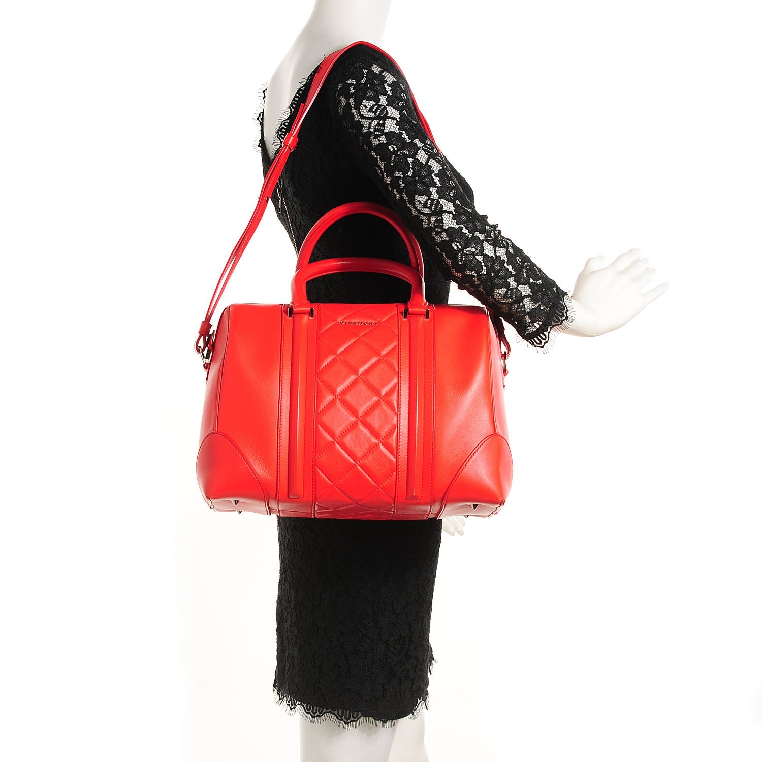 Givenchy Lambskin Quilted Medium Lucrezia Red 2 of 10