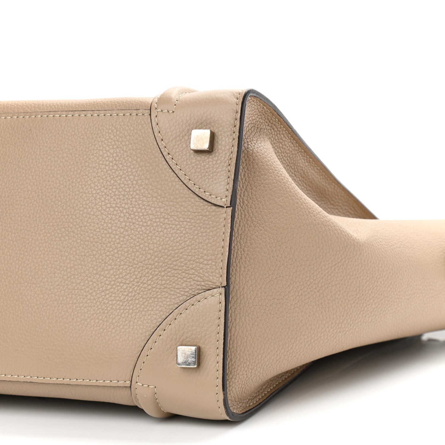 Celine Drummed Calfskin Mini Luggage Dune 10 of 10