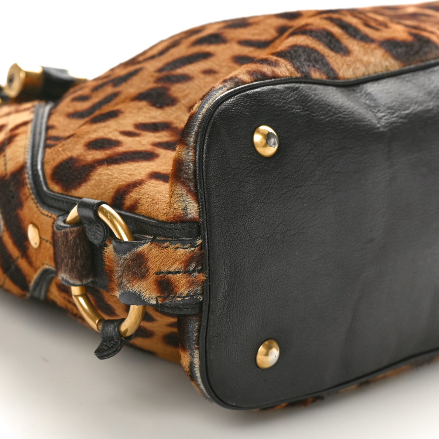 Calf Hair Leopard Print Large Fauve