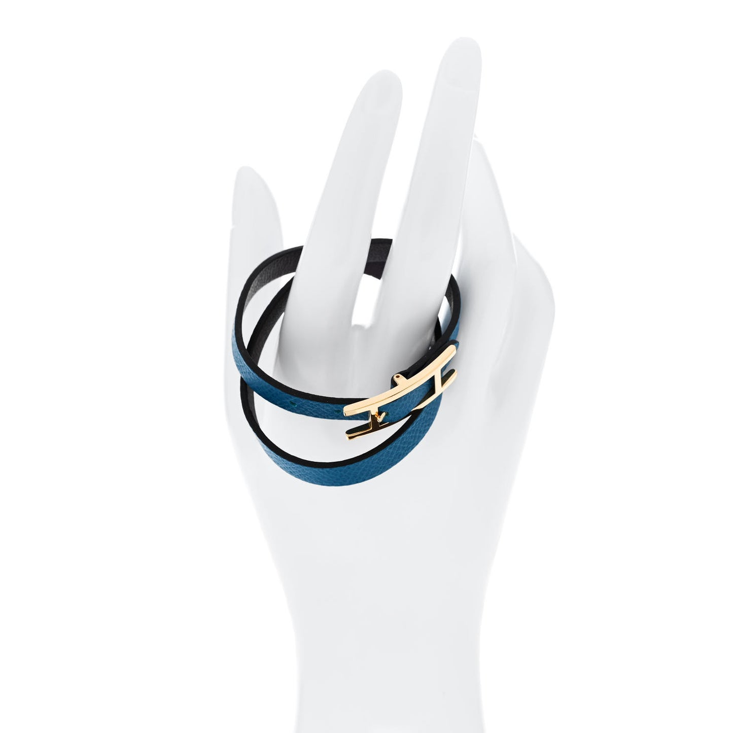Epsom Swift Behapi Double Tour Bracelet XS Bleu Izmir Rouge H