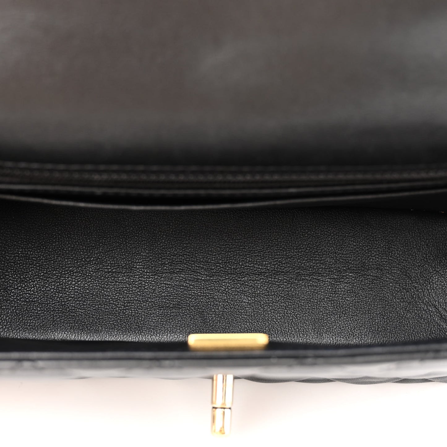 Lambskin Quilted Mini Rectangular Flap Black