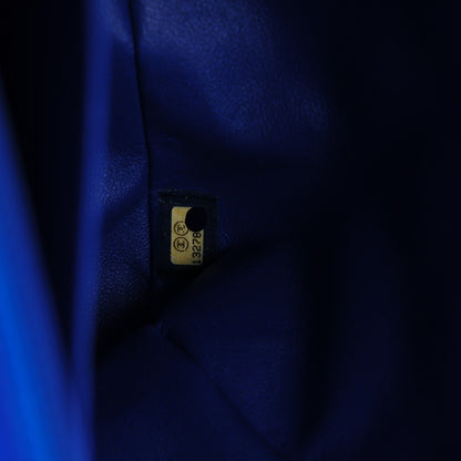 Chanel Lambskin Quilted Maxi Single Flap Blue 8 of 8