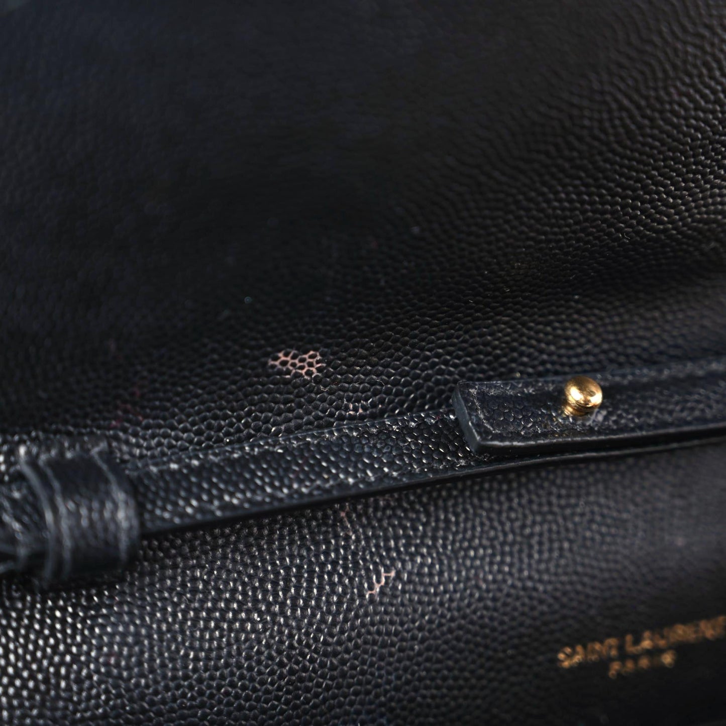 Grain De Poudre Matelasse Chevron Monogram Chain Wallet Black
