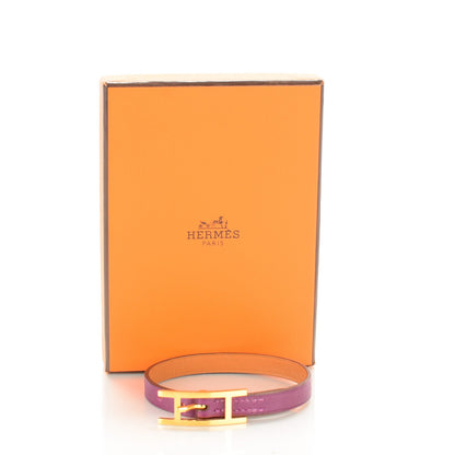 Hermes Tadelakt Hapi Simple Tour Bracelet Violet S 7 of 7