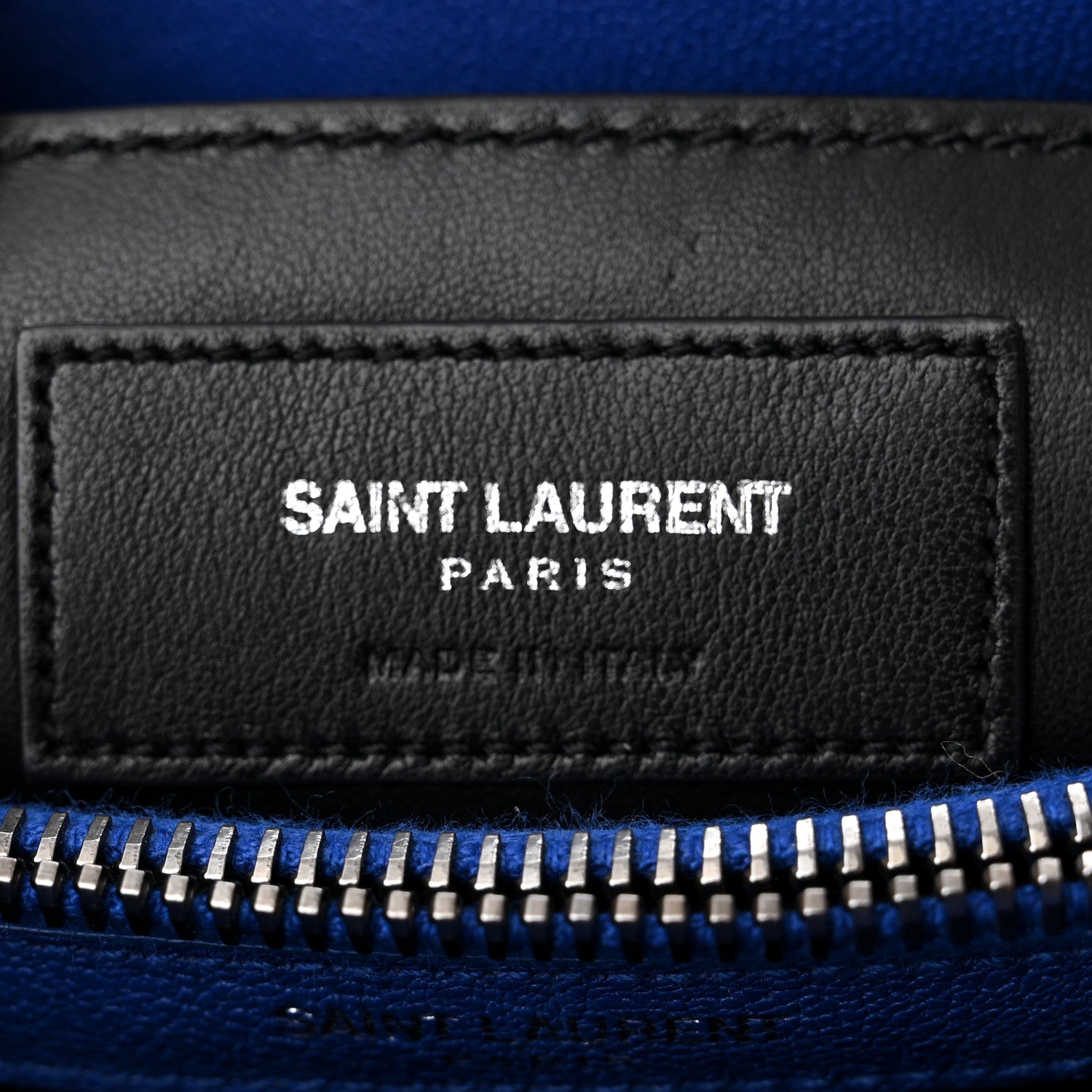 Saint Laurent Sheepskin Matelasse Chevron Monogram Medium College Bag Royal Blue 6 of 11