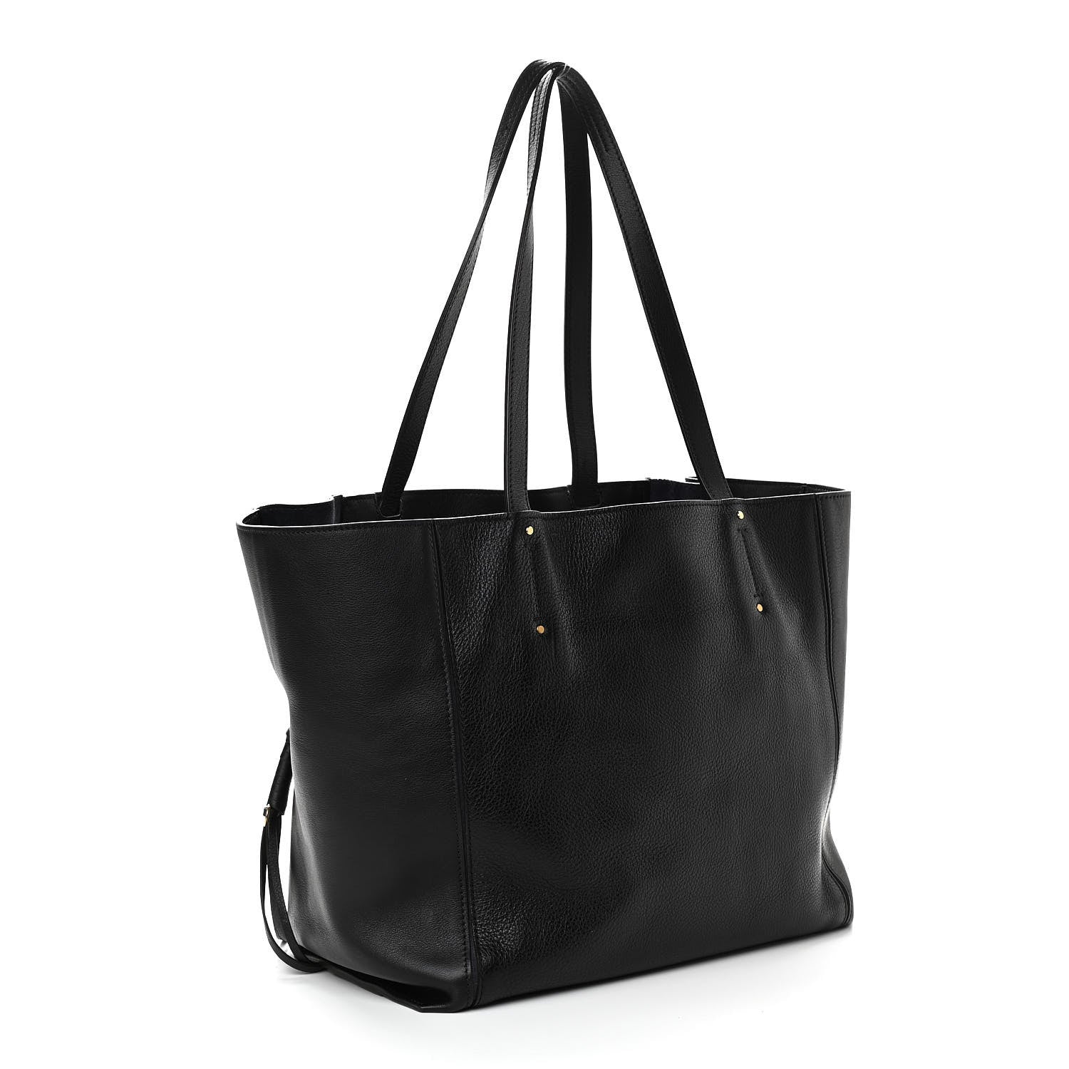 Chloe Smooth Calfskin Medium Milo Shopping Tote Black 3 of 11