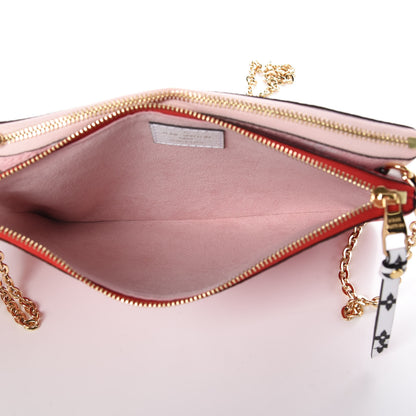 Louis Vuitton Monogram Giant Double Zip Pochette Rouge 5 of 8