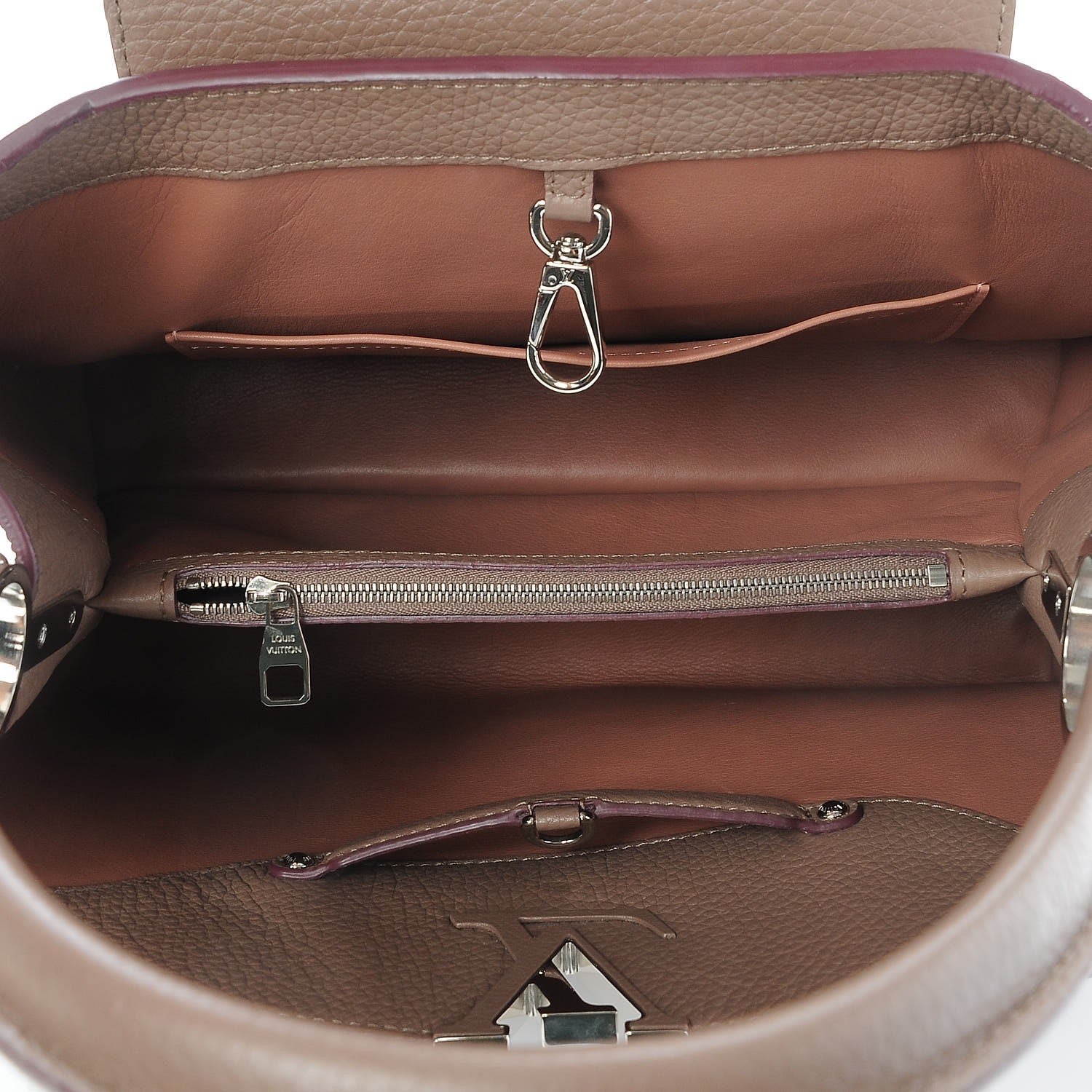 Louis Vuitton Taurillon Capucines MM Taupe 5 of 8