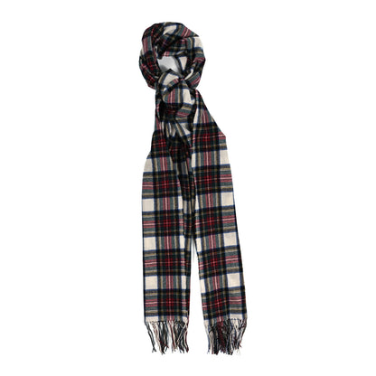 Burberry Wool Cashmere Tartan Oversized Filcoupe White Multicolor 1 of 5