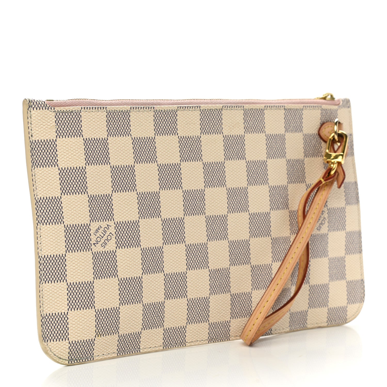 Louis Vuitton Damier Azur Neverfull MM GM Pochette Rose Ballerine 3 of 8